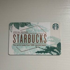 SPECIAL EDITION ♻️ 100% Recycled Paper Starbucks Card ‼️ NO MONEY ON CARD‼️